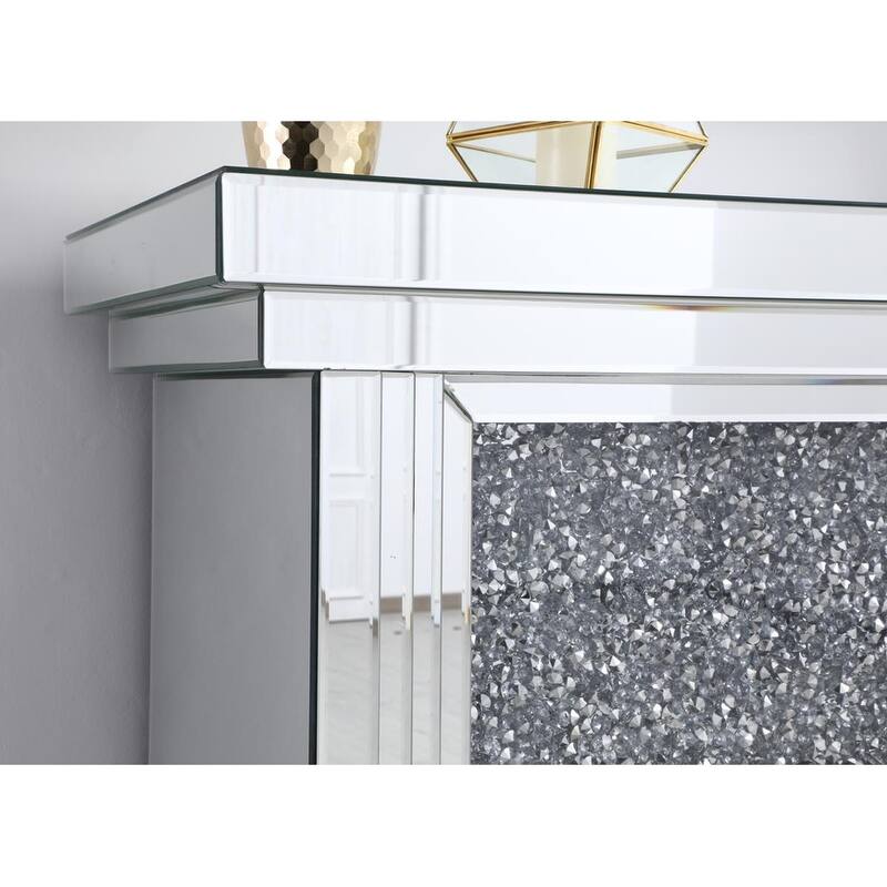 47.5 in. Crystal Mirrored Fireplace Mantle