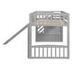 preview thumbnail 15 of 28, All-in-one Loft Bed Built-in Ladder Wood Frame Loft Bed with Slide, 2 Drawers, Storage Stairs & Underbed Activity Space for Kids