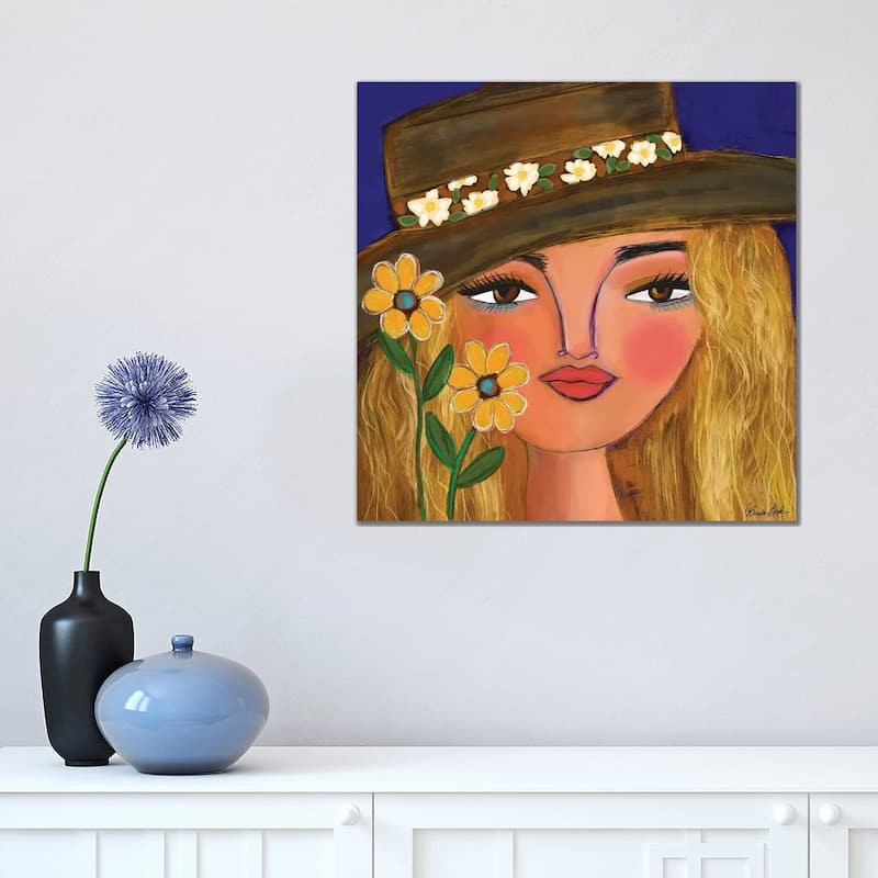 iCanvas "Vintage Hat" by Brenda Bush Canvas Print - 18x18x1.5