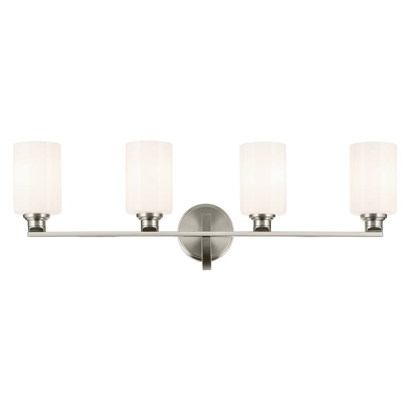Kichler Lighting Gioe 32.25" 4-Light Vanity Light with Opal Glass in Brushed Nickel