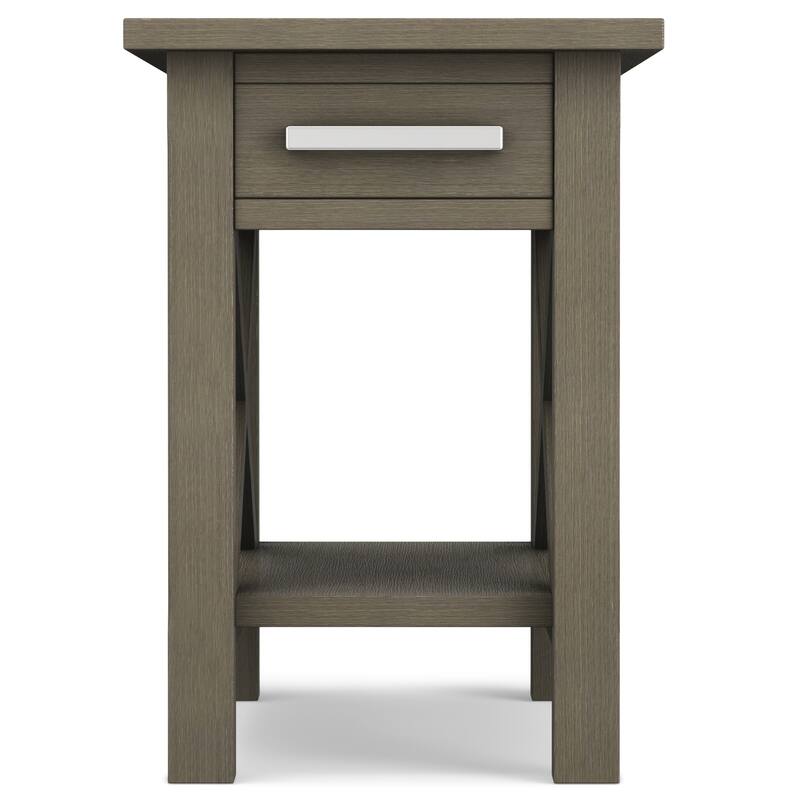 WYNDENHALL Waterloo SOLID WOOD 14 inch Wide Rectangle Contemporary Narrow Side Table - 14 inch Wide