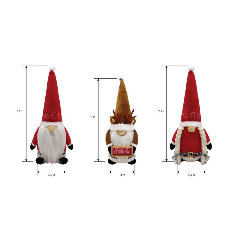 Rae Dunn CHRISTMAS Themed Gnomes SET OF 3 On Sale Bed Bath
