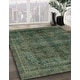 Ahgly Company Machine Washable Abstract Army Green Area Rugs - Bed Bath ...