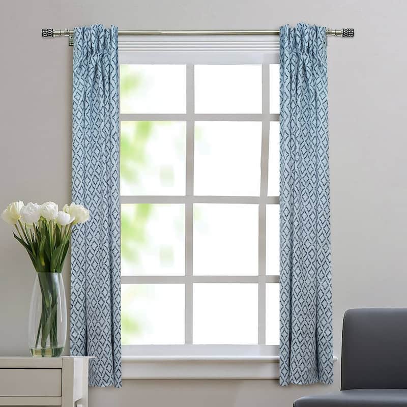 Fabdivine Handmade Block Print Floral Curtain Perfect for Room or Window Décor