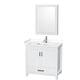 Option White, White Cultured Marble Top, Chrome Trim