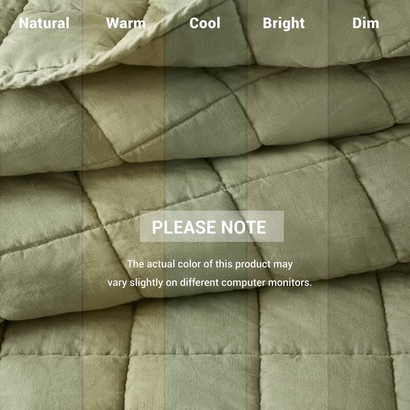 Harbor House French Flax Linen Garment Washed Quilt Set