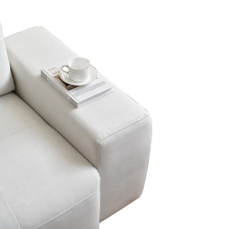 Modern Deep Seat Sofa Fabric Couch, 3 Seater Sofa for Living Room