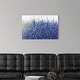 preview thumbnail 16 of 25, "Shades Of Blue Wild Flowers" Abstract Floral Landscape Canvas Wall Art