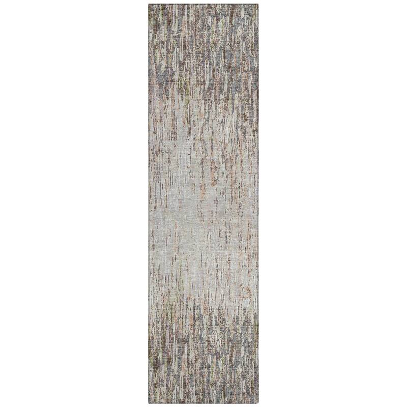 Machine Washable Indoor/ Outdoor Abstract Moxy Chantille Rug