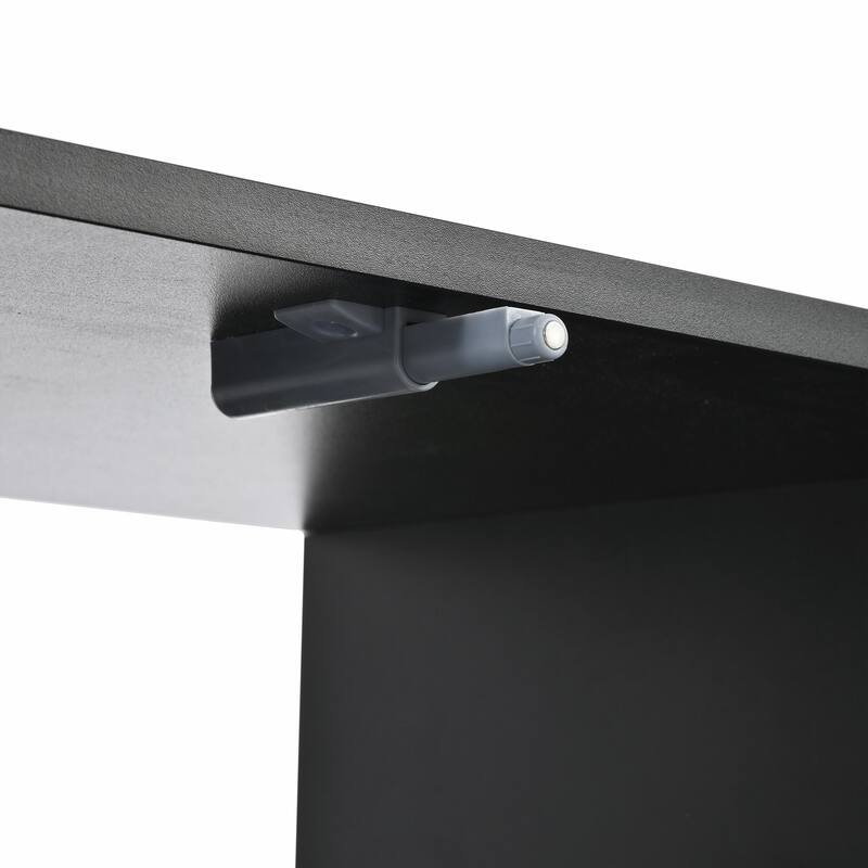 Functional TV Stand with Arched Cabinet Doors, Entertainment Center with APP-Controlled Smart LED Light