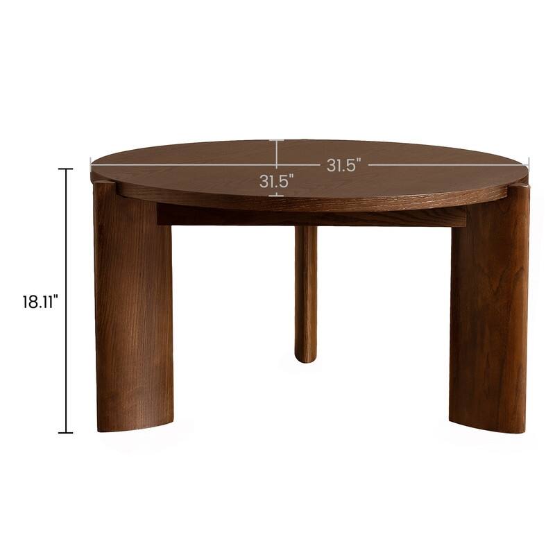 Wood Round Coffee Table