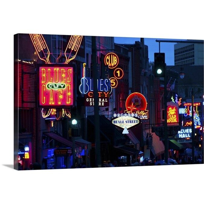 Shop Illuminated Signs On Beale Street In Memphis Tennessee