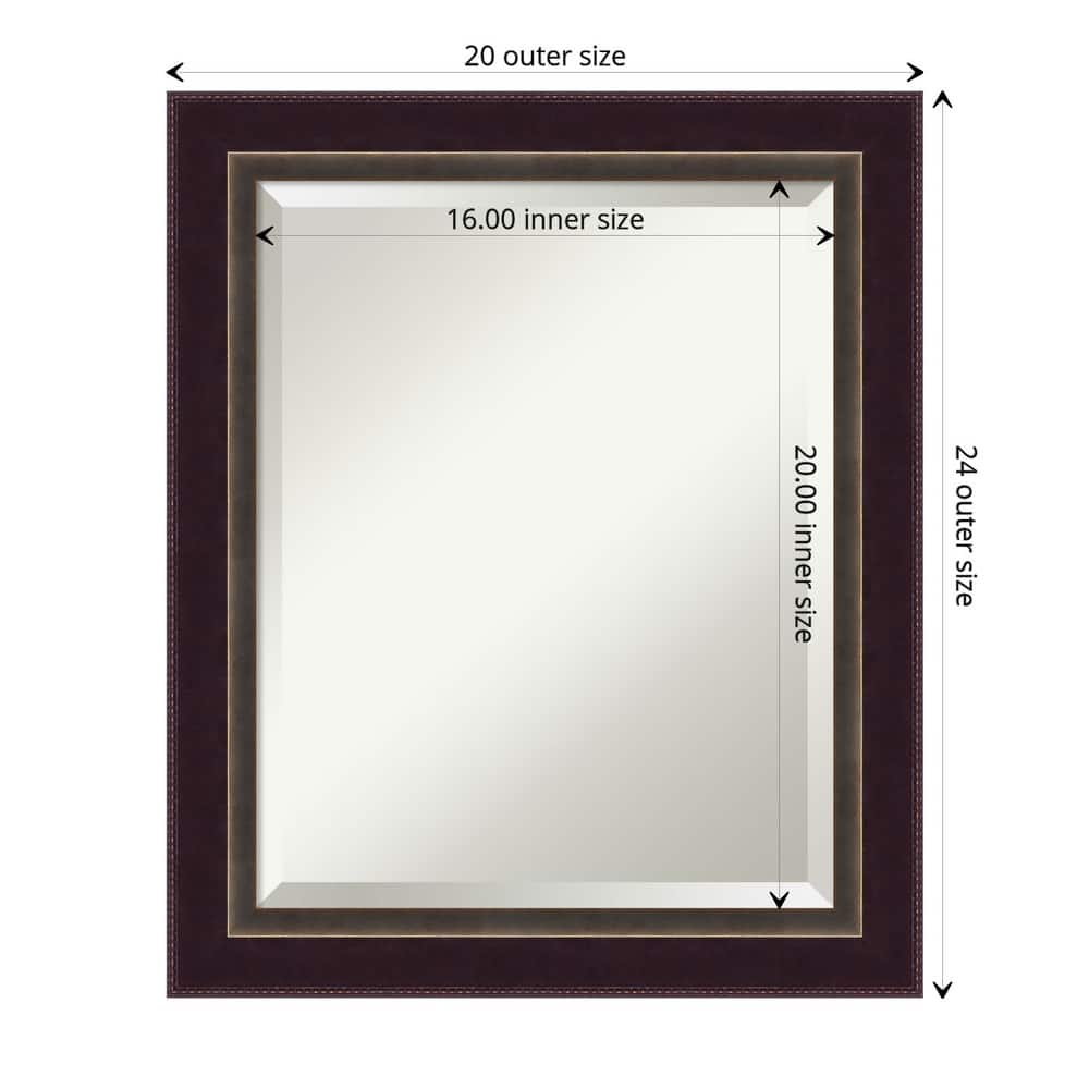 Beveled Wood Wall Mirror - Signore Bronze Frame