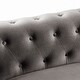 preview thumbnail 8 of 7, Modern Deep Button Tufted Velvet Upholstered Rolled Arm Classic Chesterfield L Shaped Sectional Sofa 3 Pillows Included-Grey
