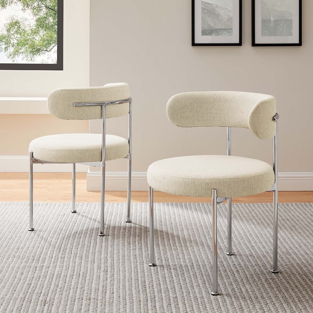 Albie Fabric Dining Chairs - Set of 2