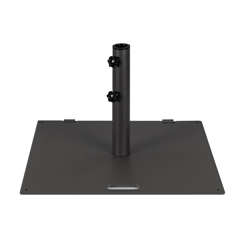Gymax 50 LBS Patio Umbrella Base Stand 24'' Outdoor Square Market - Black