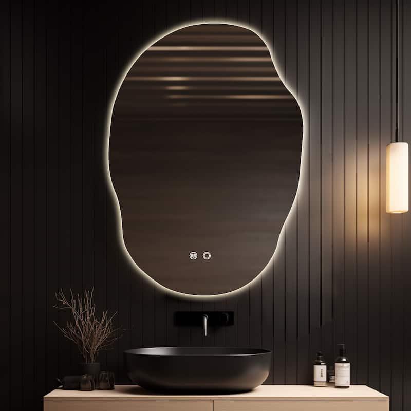 Wallbeyond 3-Tone Modern Style Frameless Rectangular LED Wall Mirror