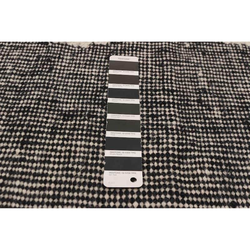 ECARPETGALLERY Hand-knotted Tangier Black, Cream Wool Rug - 9'3 x 12'1