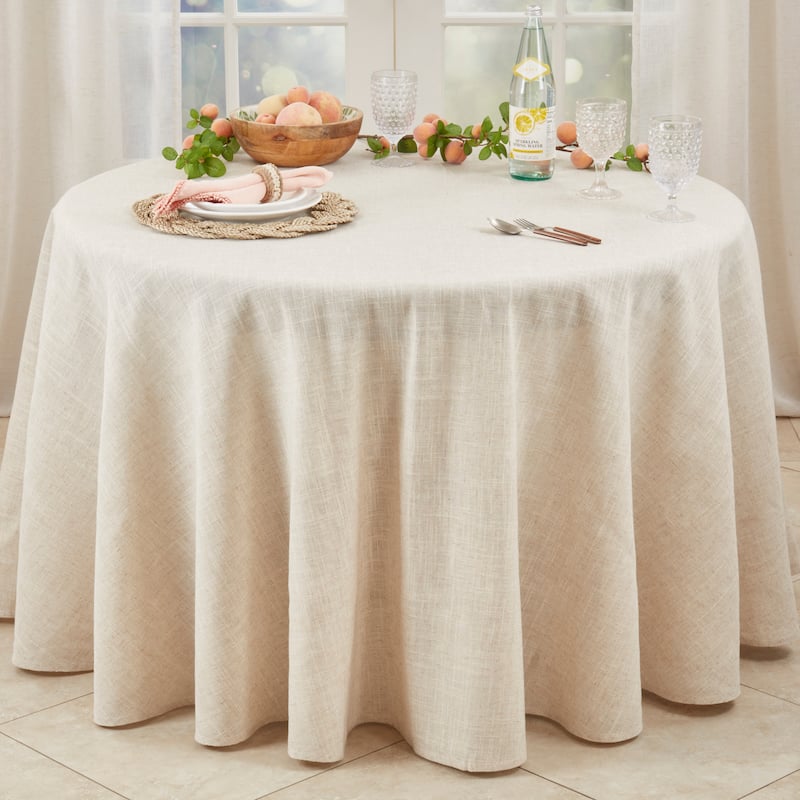 Toscana Natural Round Tablecloth