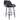 Elama Faux Leather Bar Chair in Black with Metal Legs - 35