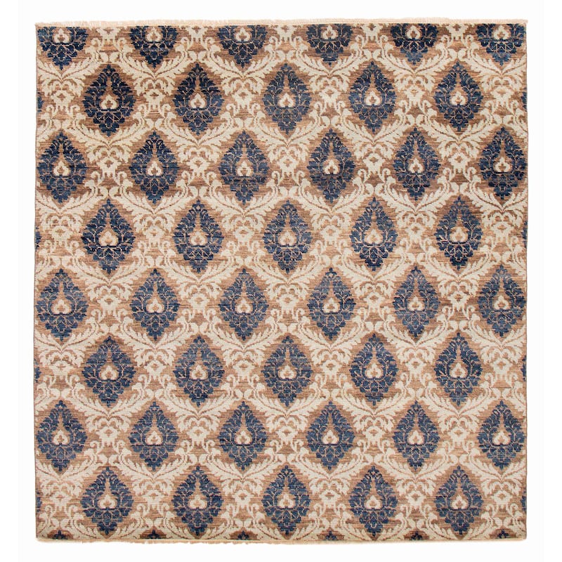 ECARPETGALLERY Hand-knotted Mystique Blue Wool Rug - 8'1 x 8'6 - Light Blue - 8'1 x 8'6