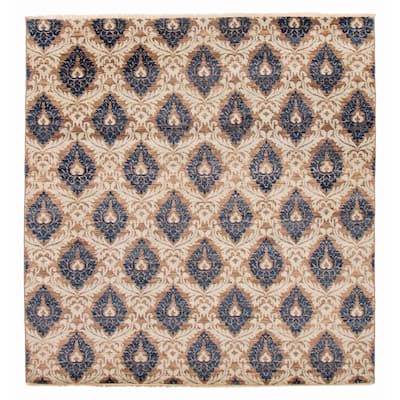 ECARPETGALLERY Hand-knotted Mystique Blue Wool Rug - 8'1 x 8'6