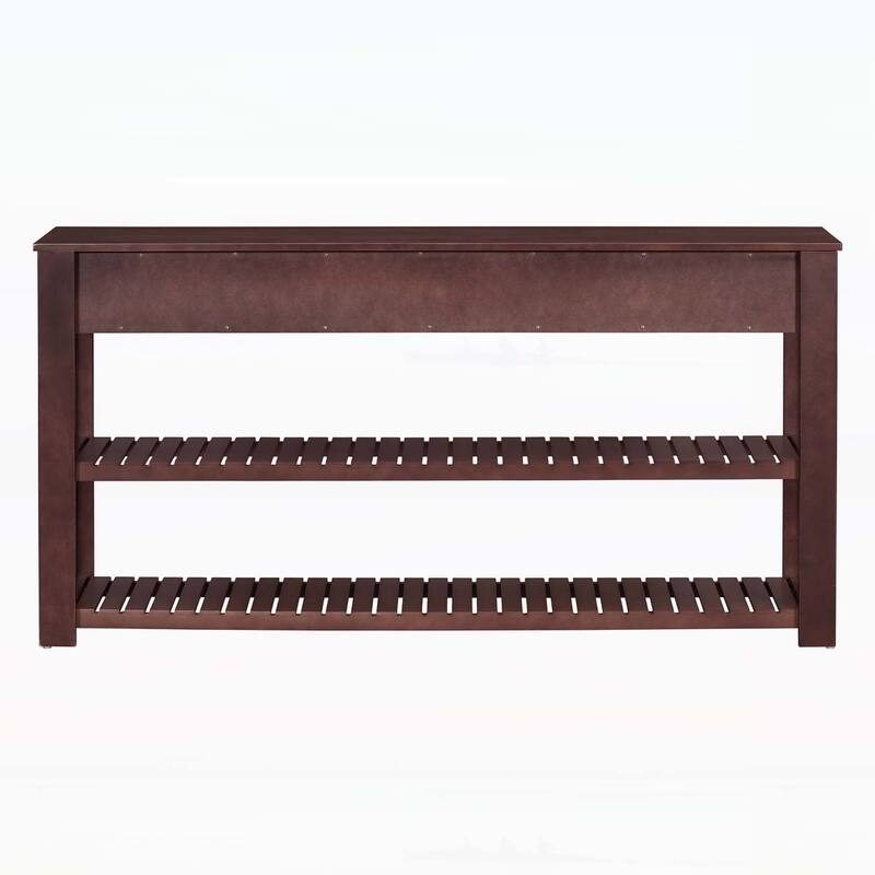 Stylish Entryway Console Table with Four Drawers and Two Shelves