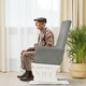 preview thumbnail 16 of 30, Gymax Glider and Ottoman Cushion Set Wooden Baby Nursery Rocking Chair - See Details