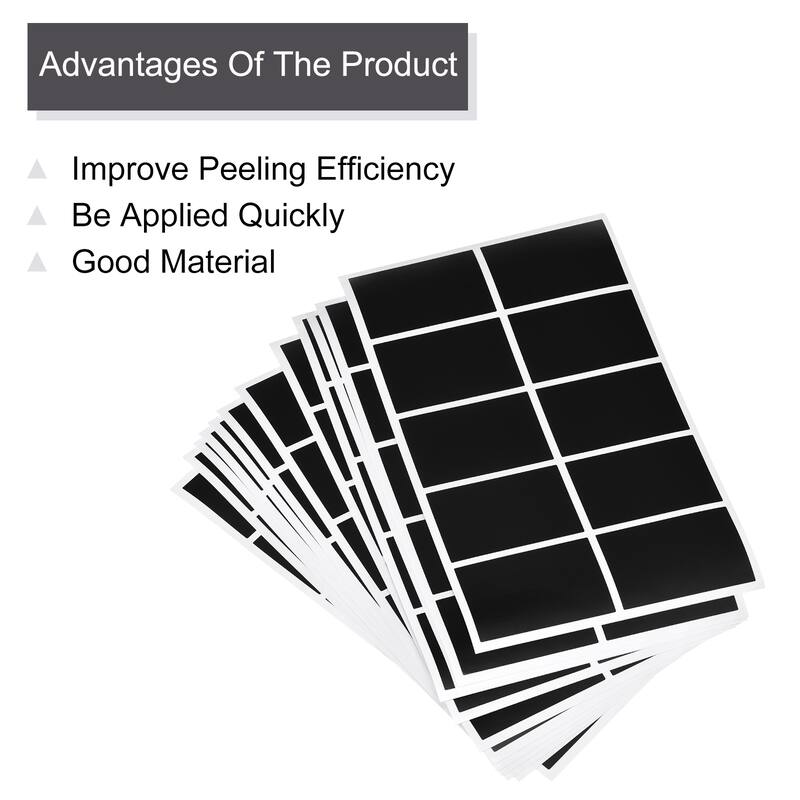 Chalkboard Labels Blackboard Stickers 40x60mm No Word W Chalk Marker - Black