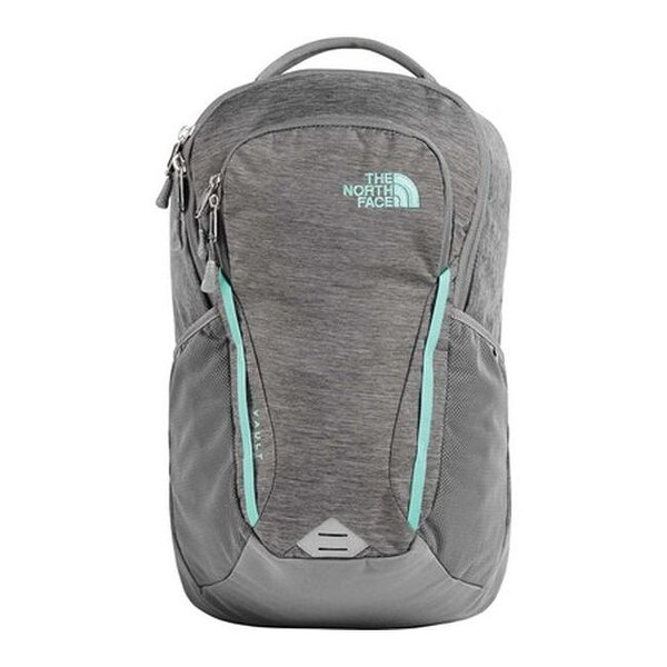 north face grey and mint backpack
