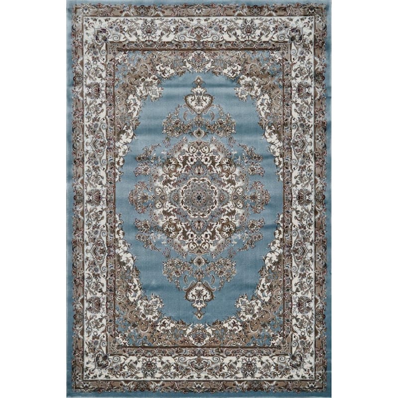 Master Collection Blue Abstract Transitional Area Rug
