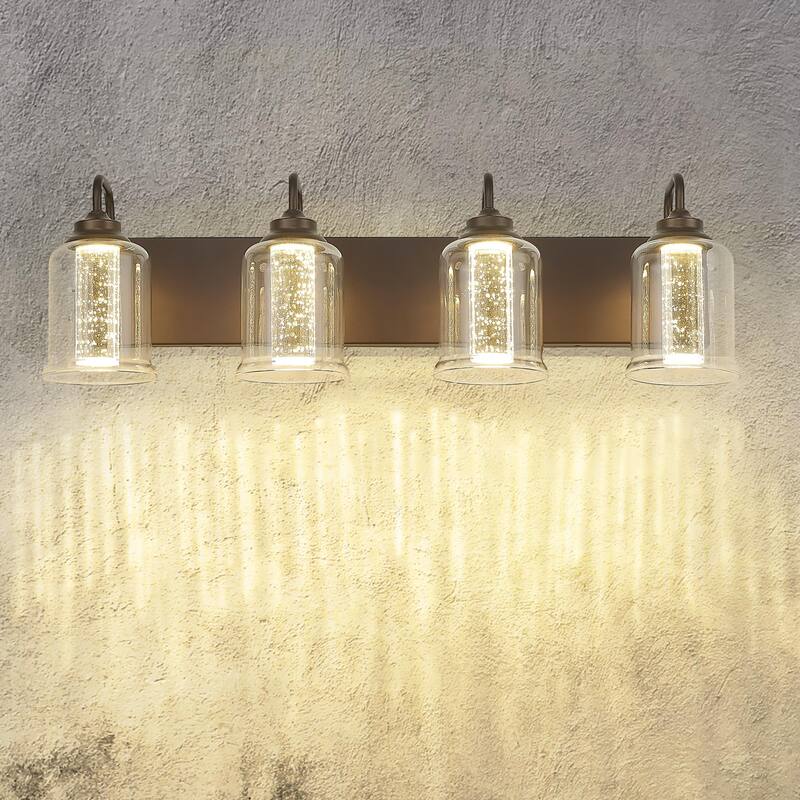 4-Light LED Vanity Light with 3 Colors Modes (3000K/4000K/5000K) - Oil Rubbed Bronze