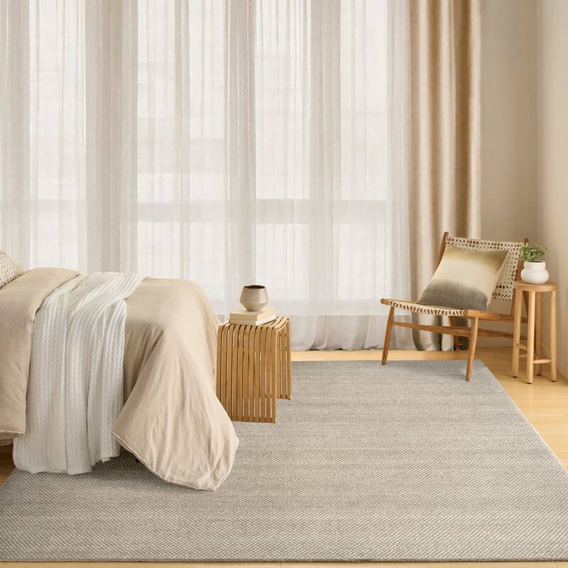 DKNY Pure Rows Handwoven Farmhouse Wool Indoor Rug