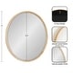 preview thumbnail 45 of 46, Kate and Laurel McLean Round Wood Framed Wall Mirror