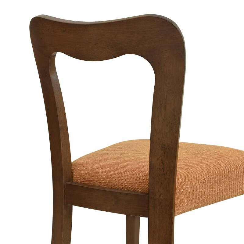 Roomfitters Upholstered Wooden Dining Chair Without Arm, Modern Accent Kitchen Chair Set of 2