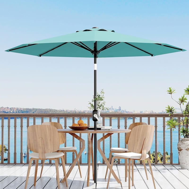 10 FT Outdoor Table Patio Umbrella, Waterproof UV Protection for Garden, Backyard, Poolside - Blue