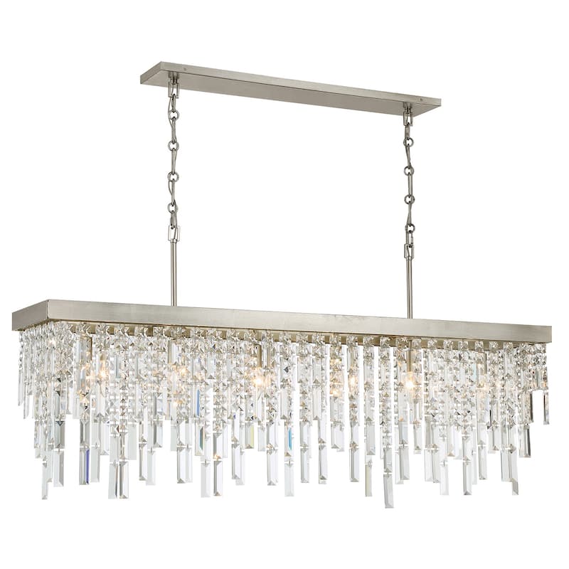 Crystorama Lighting Group WIN-217-CL-MWP Winfield 6 Light 49" Wide - Antique Silver