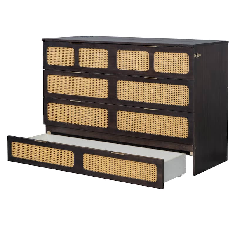 Modern Murphy Bed with Large Drawers