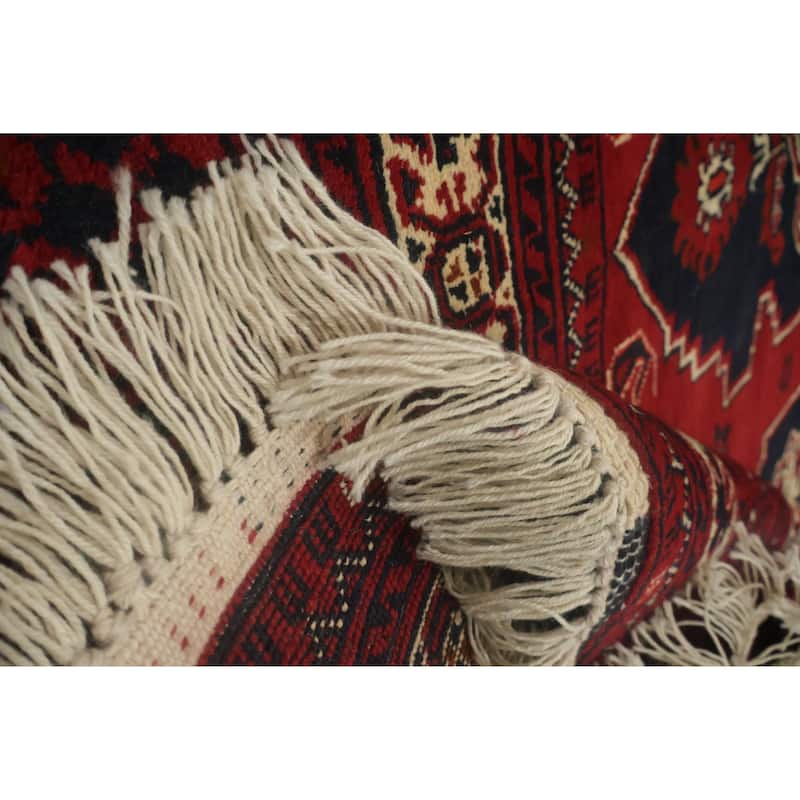 Hand Knotted Oriental 100% Wool Carpet Traditional Tribal Red Balouch Area Rug - 10' 9'' X 8' 3''