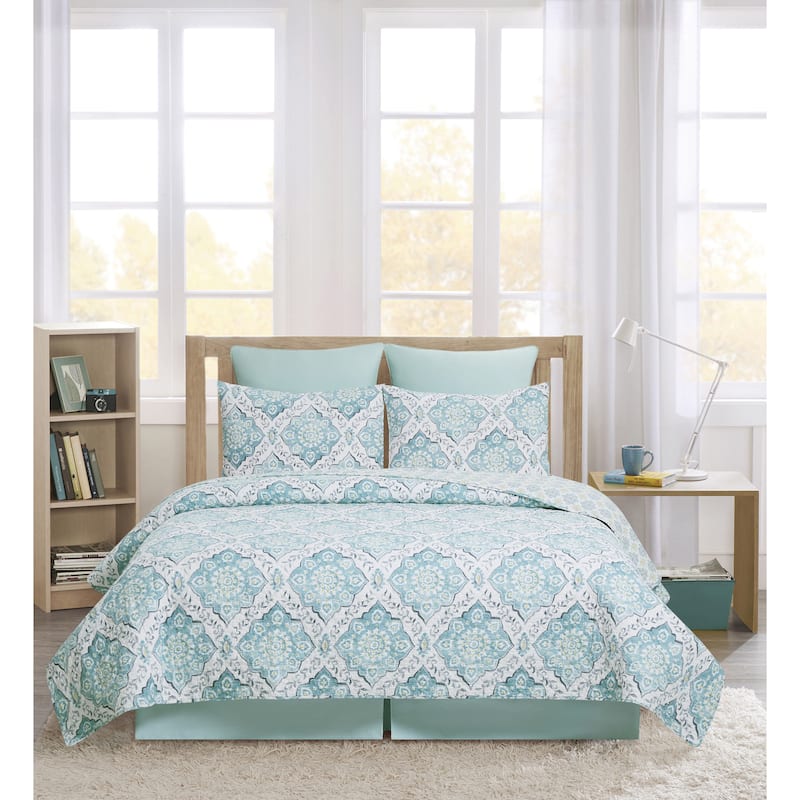 Harlen Cotton Quilt Set - Reversible and Machine Washable