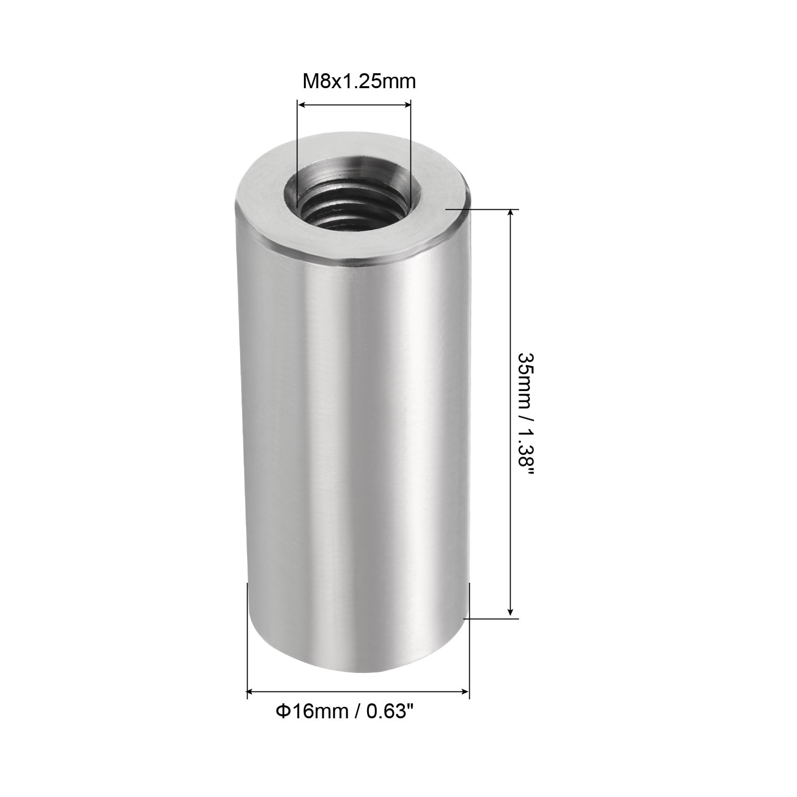 Round Connector Nuts, Coupling Nut Sleeve Rod Bar Stud Nut for Bracket