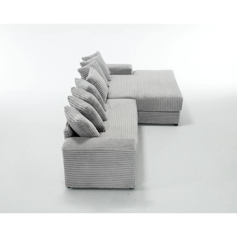 Oversized Two-Piece Couches L Shaped Sofa