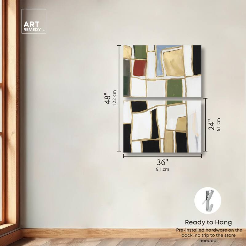 Kiss in Abstraction Canvas Set of 2 by Art Remedy, Gallery Wrapped