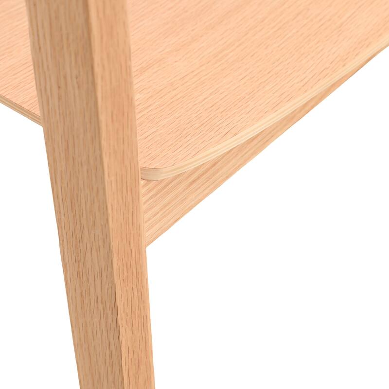 Rivo Modern Accent Dining Chairs with Arms in Oak Wood for Dining Room, Living Room and Kitchen