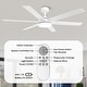 preview thumbnail 15 of 17, 60-in White Wooden Reversible Remote Large Coastal Ceiling Fan with Light