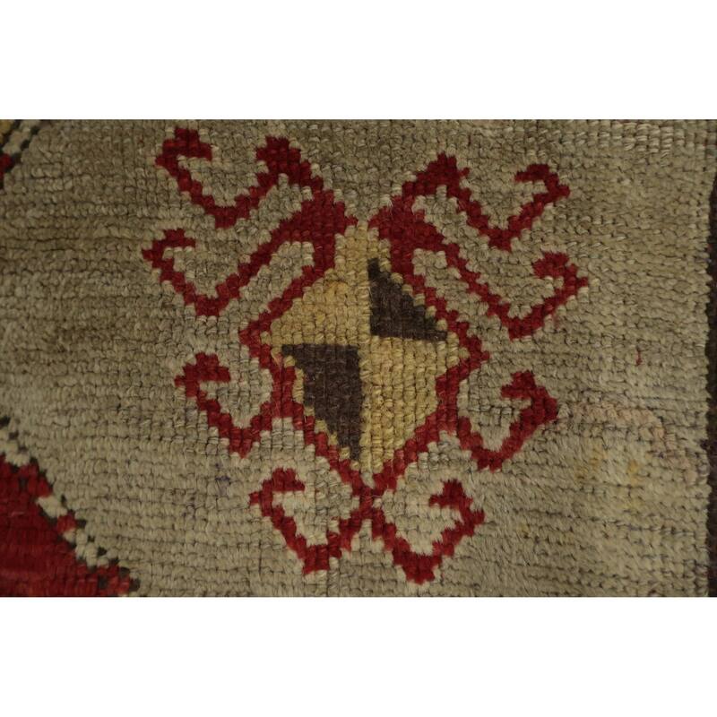 Hand Knotted Oriental 100% Wool Carpet Traditional Tribal Beige & Ivories Kazak Area Rug - 7' 11'' X 4' 11''