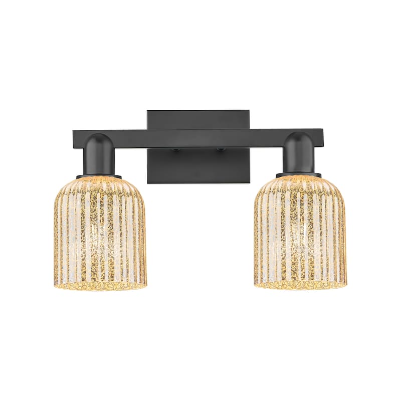 Innovations Lighting 716-2W-11-16 Bridal Veil Vanity Bridal Veil 2 - Matte Black / Mercury