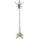 preview thumbnail 13 of 16, Gray Wood Vintage Style 12 Hook Scroll Coat Rack with Black Metal Hooks