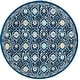 preview thumbnail 48 of 52, SAFAVIEH Evoke Leisa Floral Damask Boho Rug 6'7" Round - Royal/Ivory - Round
