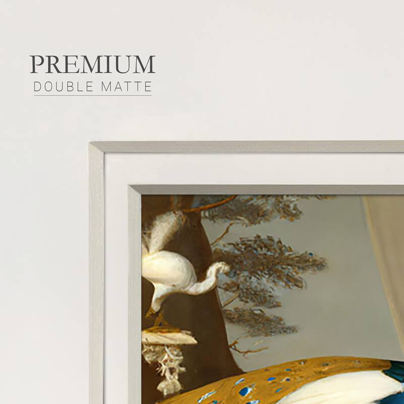 Golden Peacock vPremium Framed Print